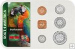 Sada 6 ks mincí Surinam 1 - 250 Cents 1972 - 2015 blister