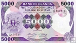 *5000 Shillings Uganda 1986, P24 UNC
