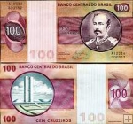 *100 Cruzeiros Brazília 1970-1981 P195A UNC