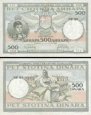 *500 Dinárů Jugoslávie 1935, P32 AU *500 Dinárů Jugoslávie 1935, P32 AU