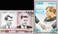 Známky Ajman 1968 Bratia Kennediovci, razítkovaná séria Známky Ajman 1968 Bratia Kennediovci, razítkovaná séria