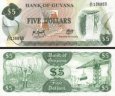 *5 Dolárov Guyana 1992, P22f UNC *5 Dolárov Guyana 1992, P22f UNC