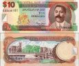 *10 barbadoských dolarů Barbados 2000, P62 UNC *10 barbadoských dolarů Barbados 2000, P62 UNC