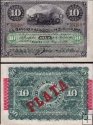 *10 Pesos Kuba 1896 P49d PLATA XF