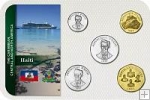 Sada 5 ks mincí Haiti 5 Cents - 5 Gourdes 1986 - 2003 blister