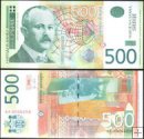 *500 srbských dinárov Srbsko 2011-12, P59 UNC