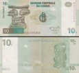 *10 Frankov Kongo Dem.Rep. 1997, P87B UNC *10 Frankov Kongo Dem.Rep. 1997, P87B UNC