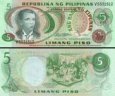 *5 Piso Filipíny 1978, P160b UNC *5 Piso Filipíny 1978, P160b UNC