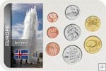 Sada 8 ks mincí Island 5 Aurar - 100 Kronen 1981 - 2011 blister