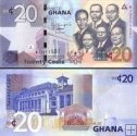 *20 Cedis Ghana 1.7.2015, P39f UNC