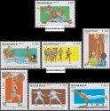 *Známky Nikaragua 1983 Panamerické hry razítk. séria *Známky Nikaragua 1983 Panamerické hry razítk. séria