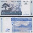 100 Ariary = 500 Frankov Madagaskar 2008, P86b UNC