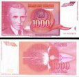 *1000 Dinárov Juhoslávia 1992, P114 UNC