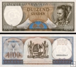 *1000 Gulden Surinam 1963, P124 UNC