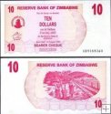 *10 Dolárov Zimbabwe 2006, P39 UNC