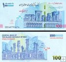 1 milión Rialov Irán cheque - 100 Toman 2020, P165 UNC