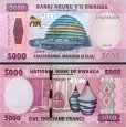 *5000 Frankov Rwanda 2024, P44 UNC *5000 Frankov Rwanda 2024, P44 UNC