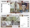 *10 000 Frankov Burkina Faso 1992-2001, P314C UNC *10 000 Frankov Burkina Faso 1992-2001, P314C UNC