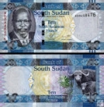 *10 Juhosudánskych Libier, Južný Sudán 2011, P7a UNC
