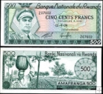 *500 Frankov Rwanda 1974, P11a AU