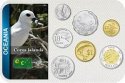 Sada 7 ks mincí Kokosové ostrovy 5 Cents-5 Dollars 2004 blister