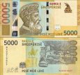 *5000 Leke Albánsko 2017, P80 UNC *5000 Leke Albánsko 2017, P80 UNC