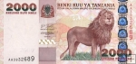 *2000 Shillingi Tanzánia 2003, lev P37 UNC