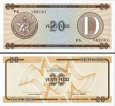 *20 Peso Cuba séria D2, FX36 UNC, certifikát pre cudzincov *20 Peso Cuba séria D2, FX36 UNC, certifikát pre cudzincov