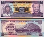 *2 Lempiras Honduras 2004, P80Ae UNC