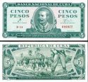 *5 Pesos Kuba 1961-1965, P95 AU/UNC