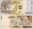 *5000 Leke Albánsko 1996, P66 UNC *5000 Leke Albánsko 1996, P66 UNC