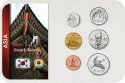 Sada 6 ks mincí Južná Kórea 1-500 won 1982-2017 v blistri UNC