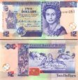 *2 belizejské doláre Belize 2011, P66d UNC *2 belizejské doláre Belize 2011, P66d UNC