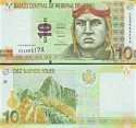 *10 Nuevos Soles Peru 2013 (2015), P187 UNC