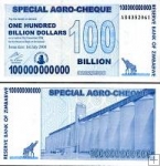 *100 milárd dolárov Zimbabwe 1.7.2008, P64 UNC