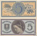 5 koruna Slovenský štát 1945 - REPLIKA