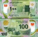 *100 Mauritánskych ouguiya Mauritánia 2017-20, P23 UNC polymer