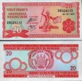 *20 Frankov Burundi 1995-2005, P27d UNC *20 Frankov Burundi 1995-2005, P27d UNC