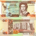 *20 belizejských dolárov Belize 2012, P72 UNC pamätná bankovka