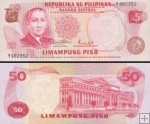 *50 piso Filipíny 1969, P146 UNC