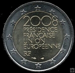 2 Euro Francie 2008, předsedníctví EU