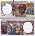 *5000 Frankov Čad (Central African States) 1994-2000 P604P UNC *5000 Frankov Čad (Central African States) 1994-2000 P604P UNC
