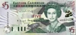 *5 Dolárov Montserrat 2000, P37m UNC