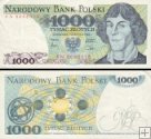 *1000 Zlotých Poľsko 1982, P146c UNC - Mikuláš Koperník