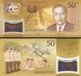 *50 Dolárov Singapúr 2017 polymer, P62 UNC pamätná *50 Dolárov Singapúr 2017 polymer, P62 UNC pamätná