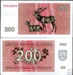 *200 Talonas Litva 1992, P43 UNC