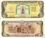 *20 Pesos Oro Dominikánska Rep. 1990, P133 UNC