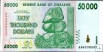 *50 000 dolárov Zimbabwe 2008, P74 AU