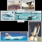 *Známky Gibraltar 2003 Letectvo a kozmonautika neraz. séria MNH