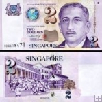 *2 Doláre Singapúr 1999, P38a UNC